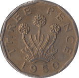 1950 BRASS THREEPENCE ( PROOF ) - Threepence - Cambridgeshire Coins