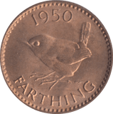 1950 FARTHING ( UNC ) - Farthing - Cambridgeshire Coins