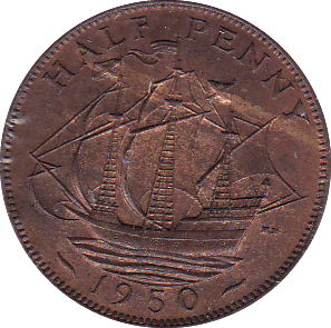 1950 HALFPENNY ( UNC ) - Halfpenny - Cambridgeshire Coins