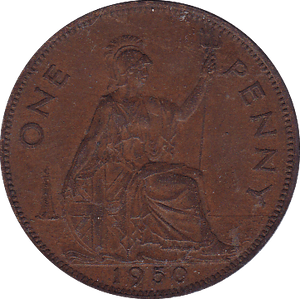 1950 PENNY ( EF ) . A - Penny - Cambridgeshire Coins