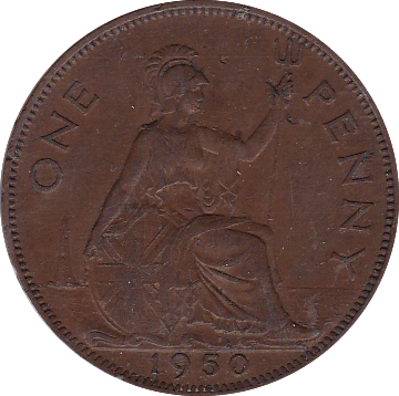 1950 PENNY ( EF ) . B - Penny - Cambridgeshire Coins