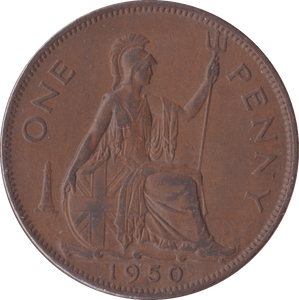 1950 PENNY ( EF ) C - Penny - Cambridgeshire Coins
