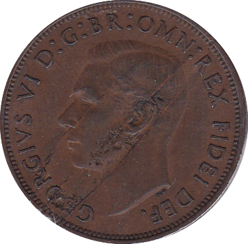 1950 PENNY ( EF ) CRACKED OBVERSE - Penny - Cambridgeshire Coins