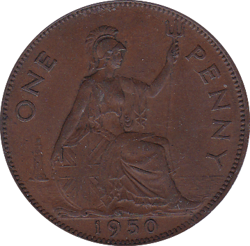 1950 PENNY ( EF ) CRACKED OBVERSE - Penny - Cambridgeshire Coins