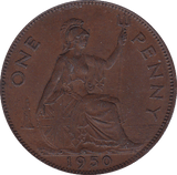 1950 PENNY ( EF ) CRACKED OBVERSE - Penny - Cambridgeshire Coins
