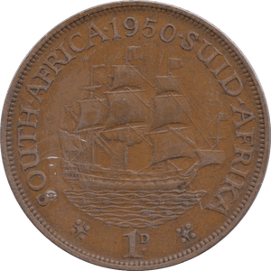 1950 PENNY SOUTH AFRICA - WORLD COINS - Cambridgeshire Coins