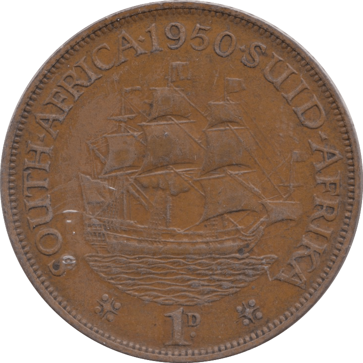 1950 PENNY SOUTH AFRICA - WORLD COINS - Cambridgeshire Coins