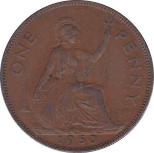 1950 PENNY ( VF ) .. - Penny - Cambridgeshire Coins