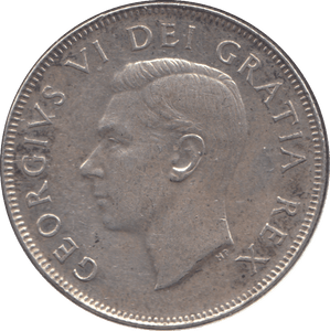 1950 SILVER FIFTY CENTS CANADA - SILVER WORLD COINS - Cambridgeshire Coins