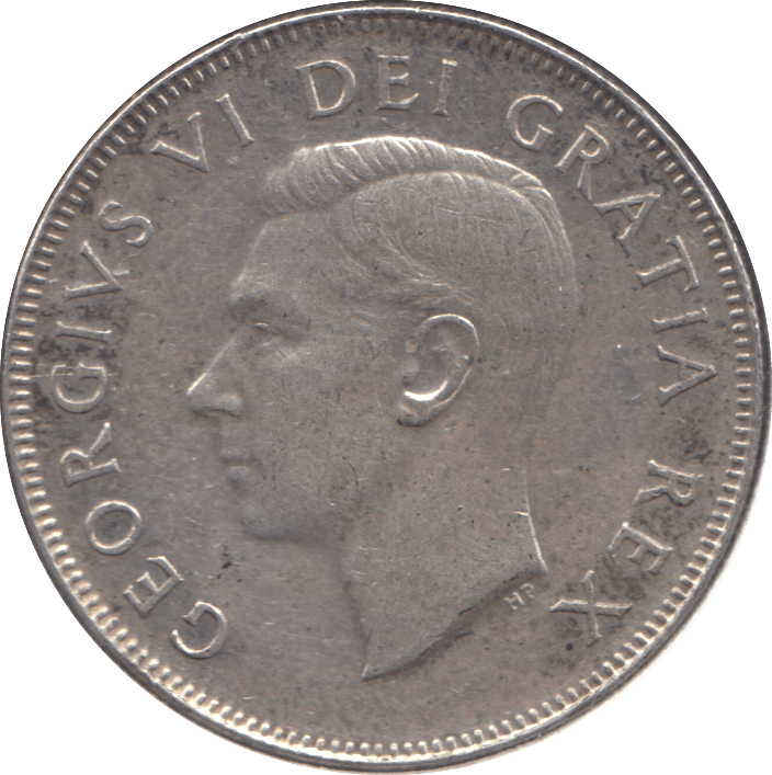 1950 SILVER FIFTY CENTS CANADA - SILVER WORLD COINS - Cambridgeshire Coins