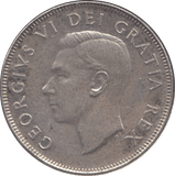 1950 SILVER FIFTY CENTS CANADA - SILVER WORLD COINS - Cambridgeshire Coins