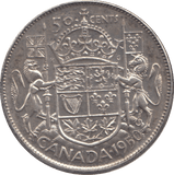 1950 SILVER FIFTY CENTS CANADA - SILVER WORLD COINS - Cambridgeshire Coins