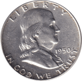 1950 SILVER HALF DOLLAR USA - Cambridgeshire Coins