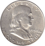 1950 SILVER HALF DOLLAR USA - Cambridgeshire Coins