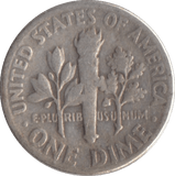 1950 SILVER ONE DIME USA - SILVER WORLD COINS - Cambridgeshire Coins