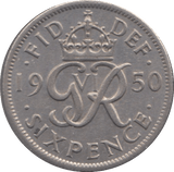 1950 SIXPENCE ( AUNC ) 2 - Sixpence - Cambridgeshire Coins