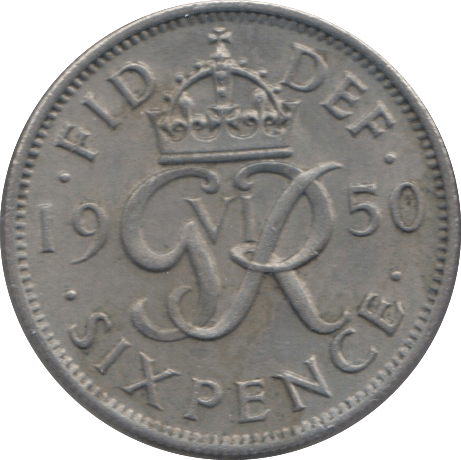 1950 SIXPENCE ( AUNC ) 8 - SIXPENCE - Cambridgeshire Coins