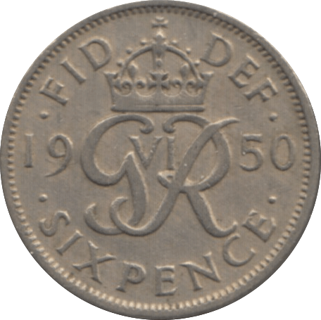 1950 SIXPENCE ( EF ) 1 - Sixpence - Cambridgeshire Coins