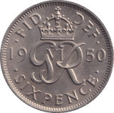 1950 SIXPENCE ( UNC ) 2 - Sixpence - Cambridgeshire Coins