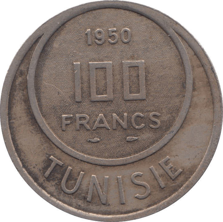 1950 TUNISIAN 100 FRANCS - WORLD COINS - Cambridgeshire Coins