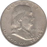 1950 USA SILVER HALF DOLLAR - WORLD COINS - Cambridgeshire Coins