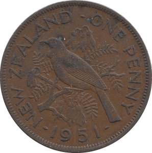1951 1 PENNY NEW ZEALAND - WORLD COINS - Cambridgeshire Coins