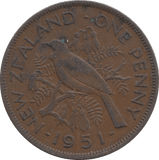 1951 1 PENNY NEW ZEALAND - WORLD COINS - Cambridgeshire Coins