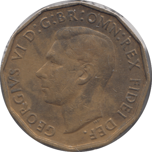 1951 BRASS THREEPENCE ( EF ) 3 - Threepence - Cambridgeshire Coins