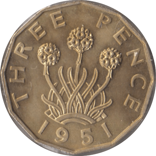 1951 BRASS THREEPENCE ( PROOF ) - Threepence - Cambridgeshire Coins