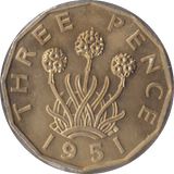 1951 BRASS THREEPENCE ( PROOF ) - Threepence - Cambridgeshire Coins