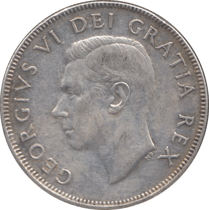 1951 CANADA SILVER 50 CENTS - WORLD SILVER COINS - Cambridgeshire Coins