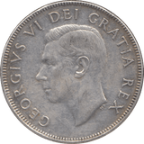 1951 CANADA SILVER 50 CENTS - WORLD SILVER COINS - Cambridgeshire Coins