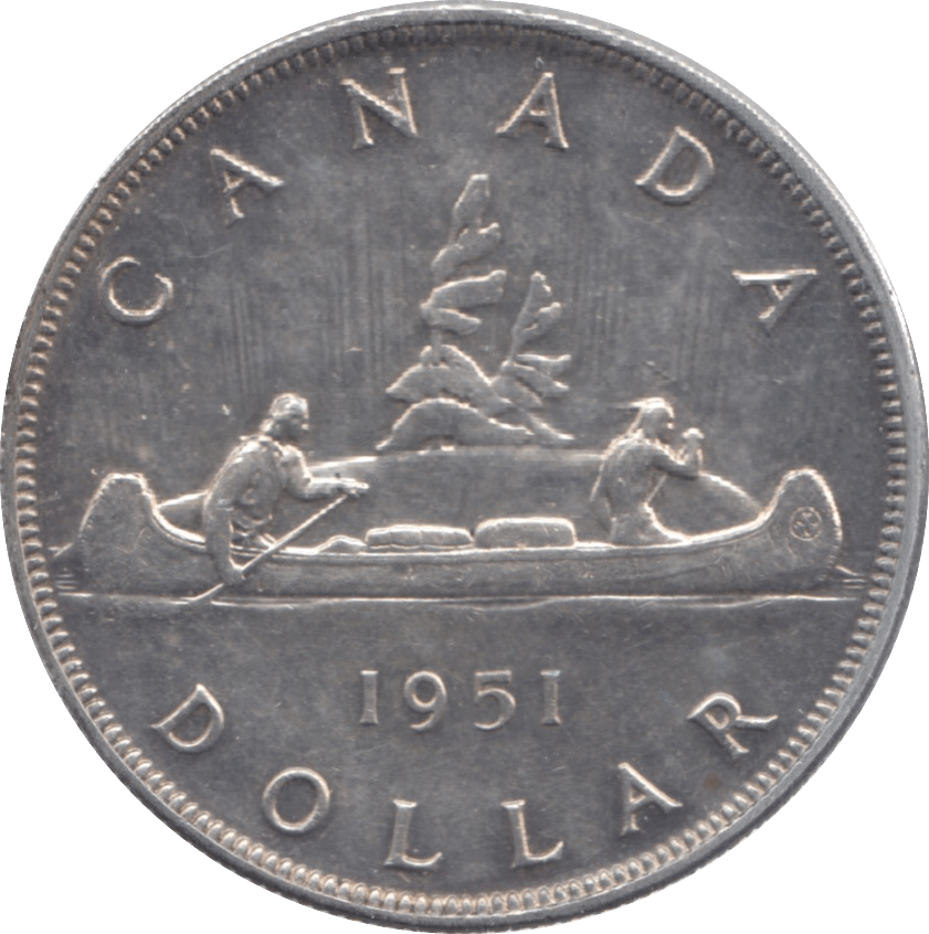 1951 CANADA SILVER ONE DOLLAR 9 - WORLD SILVER COINS - Cambridgeshire Coins
