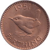 1951 FARTHING ( BU ) - Farthing - Cambridgeshire Coins