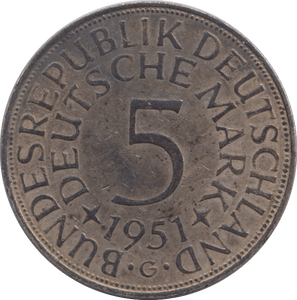 1951 GERMANY DEUTSCHE MARK - WORLD COINS - Cambridgeshire Coins