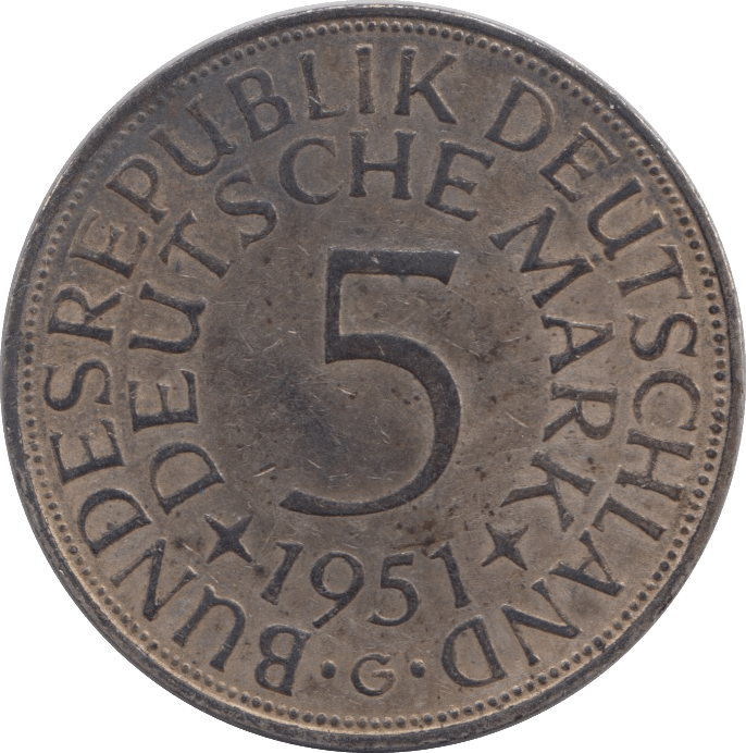 1951 GERMANY DEUTSCHE MARK - WORLD COINS - Cambridgeshire Coins