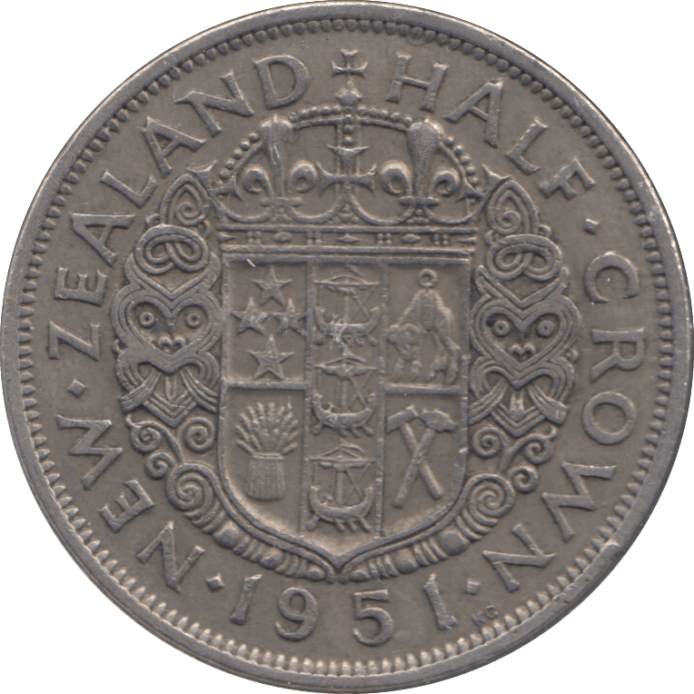 1951 HALF CROWN NEW ZEALAND - WORLD COINS - Cambridgeshire Coins