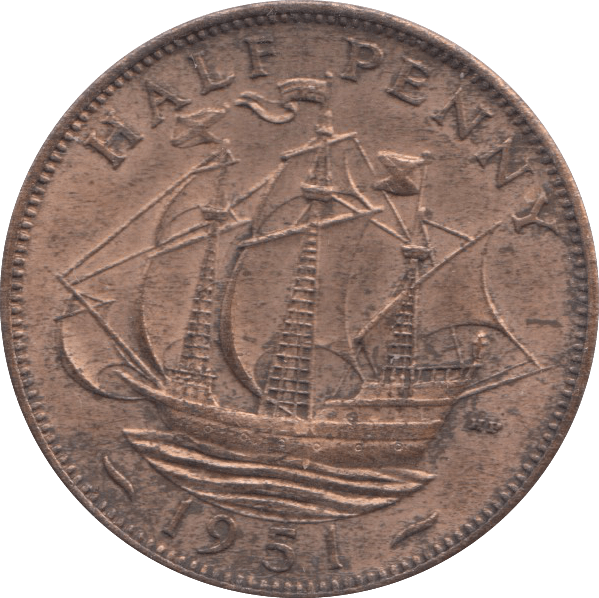 1951 HALFPENNY ( UNC ) 1 - Halfpenny - Cambridgeshire Coins