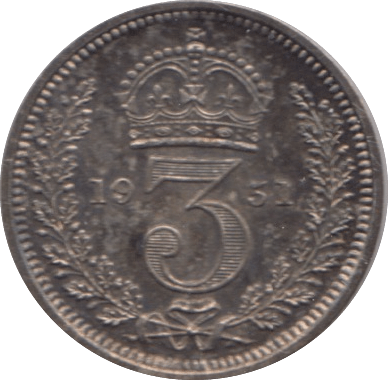 1951 MAUNDY THREEPENCE ( BU ) - Maundy Coins - Cambridgeshire Coins