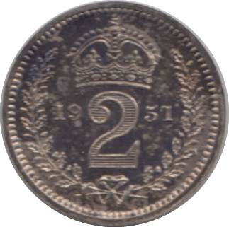 1951 MAUNDY TWOPENCE ( BU ) - Maundy Coins - Cambridgeshire Coins