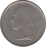 1951 ONE FRANC BELGIUM - WORLD COINS - Cambridgeshire Coins