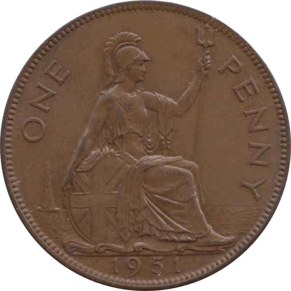 1951 PENNY 1 ( AUNC ) 43 - Penny - Cambridgeshire Coins