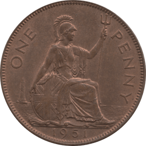 1951 PENNY 1 ( AUNC ) 55 - Penny - Cambridgeshire Coins