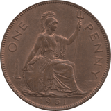 1951 PENNY 1 ( AUNC ) 55 - Penny - Cambridgeshire Coins
