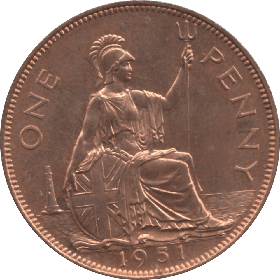 1951 PENNY 1 ( UNC ) 79 - Penny - Cambridgeshire Coins