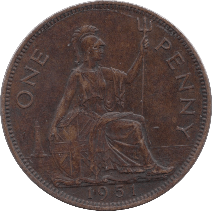 1951 PENNY ( EF ) 8 - Penny - Cambridgeshire Coins