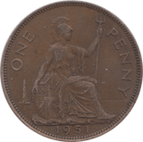 1951 PENNY ( GVF ) - Penny - Cambridgeshire Coins