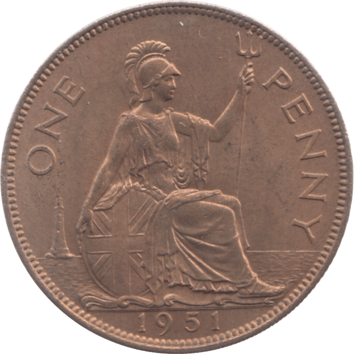 1951 PENNY ( UNC ) 10 - Penny - Cambridgeshire Coins