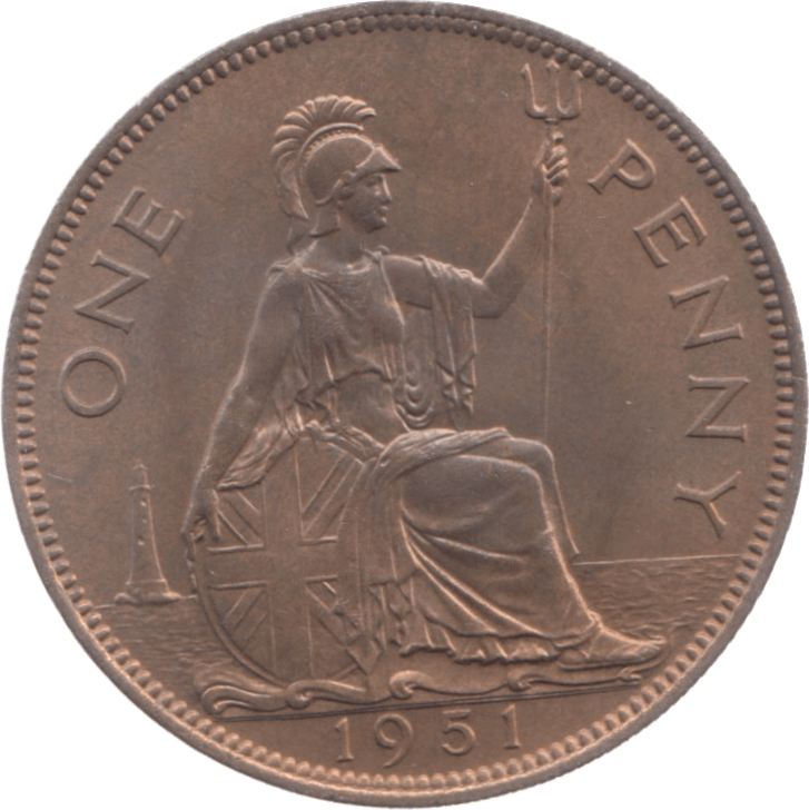 1951 PENNY ( UNC ) 12 - Penny - Cambridgeshire Coins