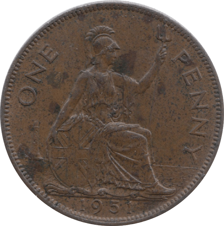 1951 PENNY ( UNC ) 14 - Penny - Cambridgeshire Coins